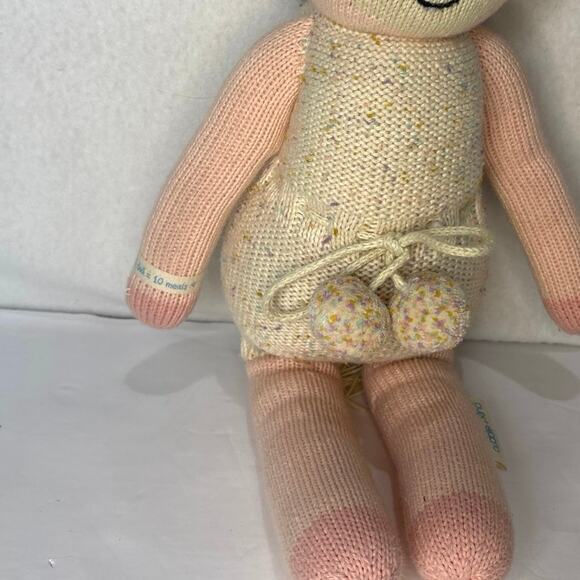 Cuddle Kind 21" Ella Unicorn Plush Speckled Pom Pom Knit Stuffed Doll - Picture 2 of 6